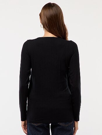 Camiseta de lactancia jaspeada