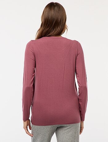 Camiseta de lactancia jaspeada