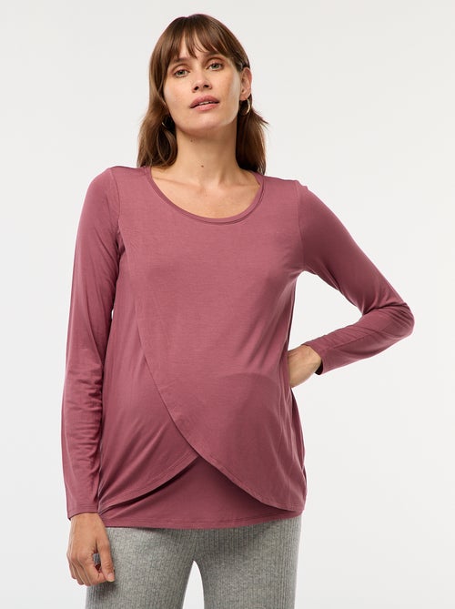 Camiseta de lactancia jaspeada - Kiabi