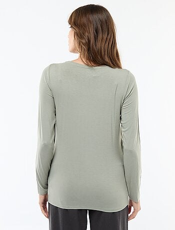 Camiseta de lactancia jaspeada