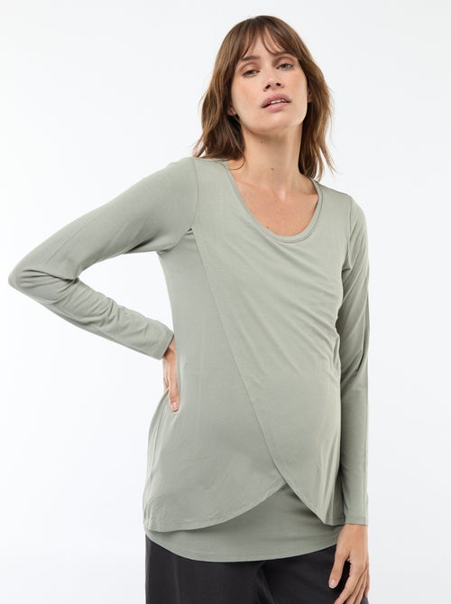 Camiseta de lactancia jaspeada - Kiabi