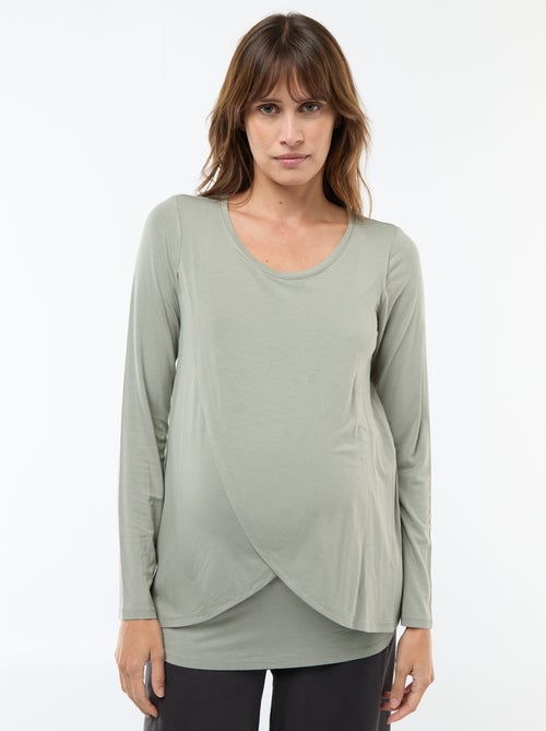 Camiseta de lactancia jaspeada - Kiabi