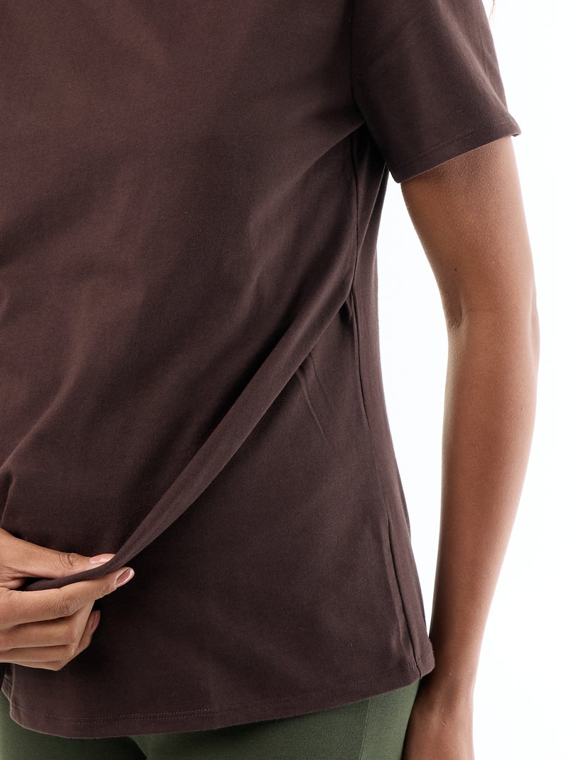 Camiseta de lactancia Marron - Kiabi