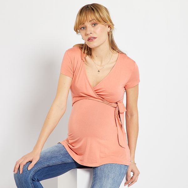 Camiseta de lactancia Premamá - NARANJA - Kiabi - 10,00€