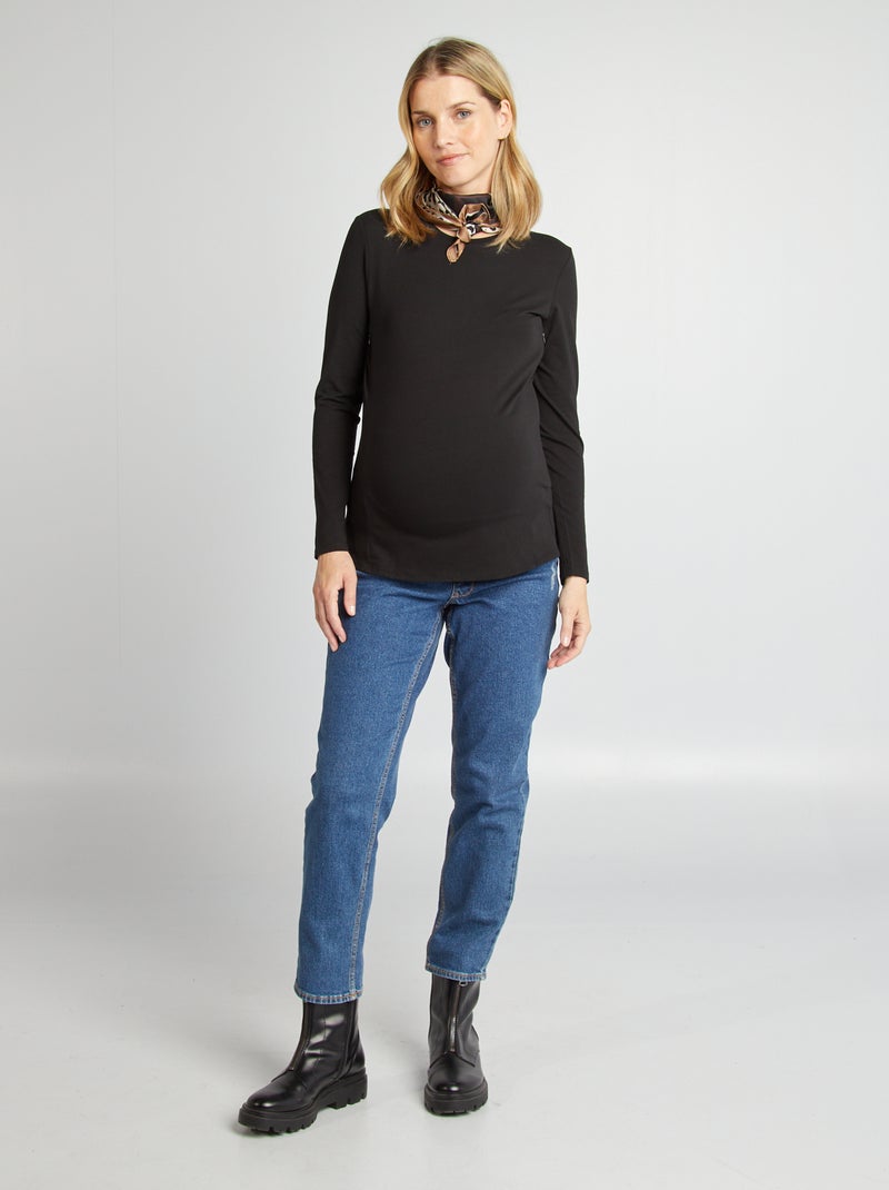 Camiseta de lactancia negro - Kiabi