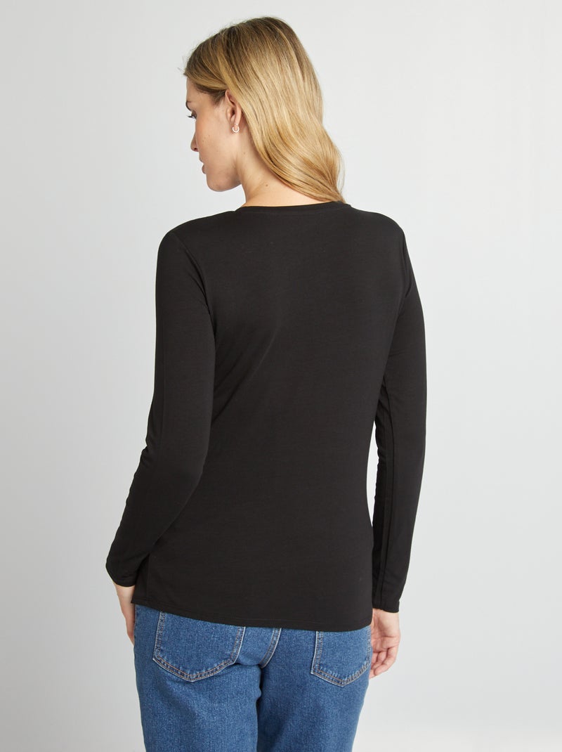 Camiseta de lactancia negro - Kiabi