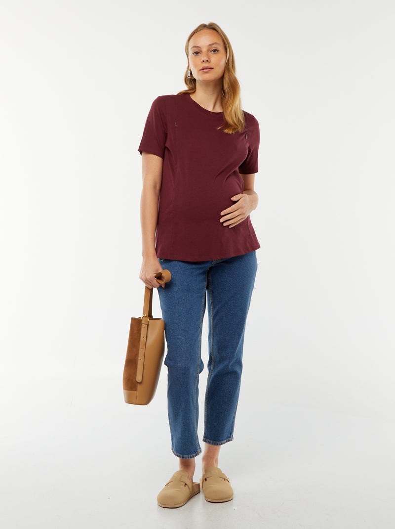 Camiseta de lactancia rojo - Kiabi