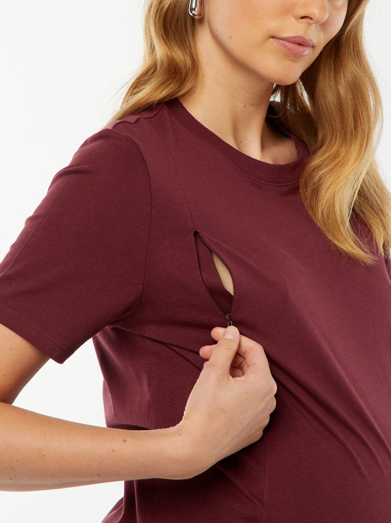 Camiseta de lactancia rojo - Kiabi