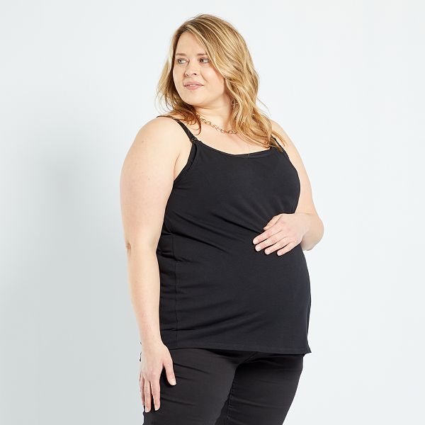 Camiseta de lactancia sin mangas Premamá - negro - Kiabi - 12,00€