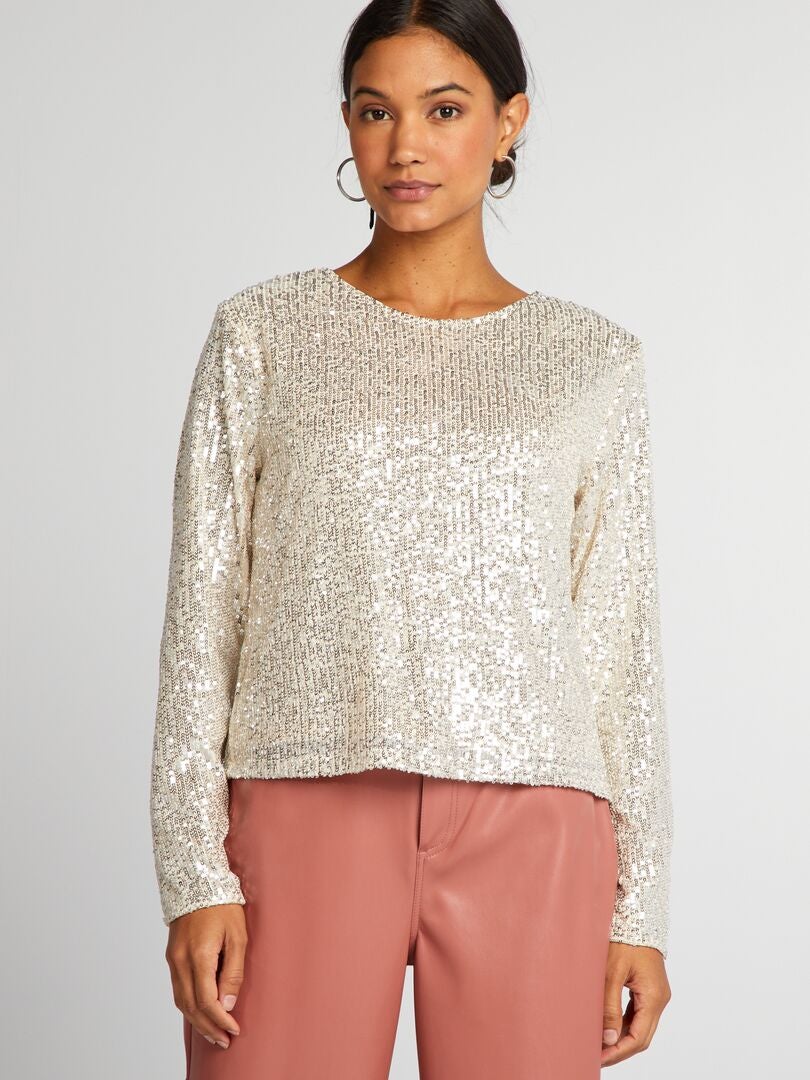 Camiseta De Lentejuelas Para Mujer S.Oliver - Diseño Brillante, Ideal Para Fiestas Y Eventos Especiales