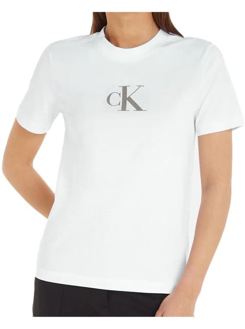 Camiseta de lentejuelas calvin klein jeans para mujer - Kiabi Camiseta de lentejuelas calvin klein jeans para mujer - Kiabi