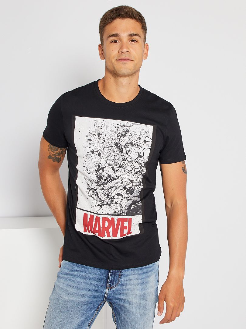 Camiseta de 'Los Vengadores' de 'Marvel' blanco/negro - Kiabi
