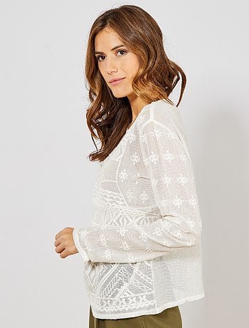 Camiseta de macramé - Kiabi