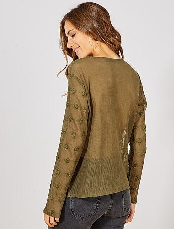 Camiseta de macramé - Kiabi