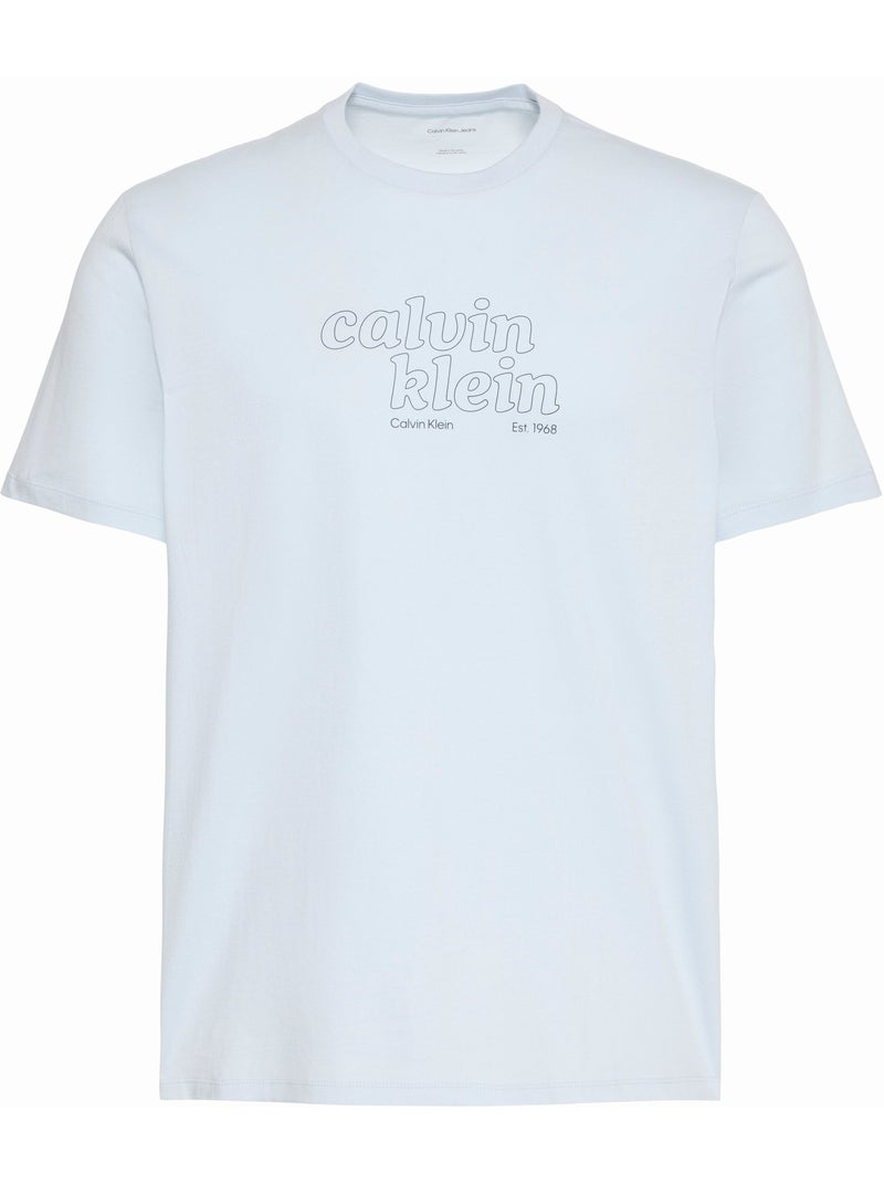 Camiseta de manga corta - Calvin Klein Azul cielo - Kiabi