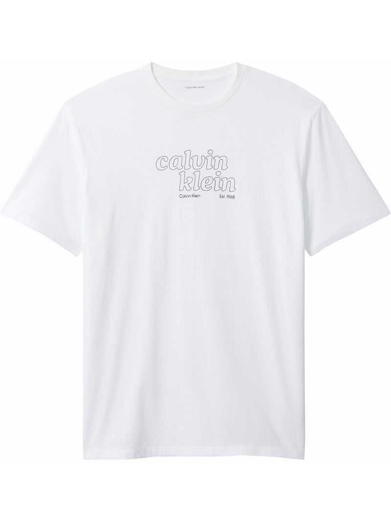 Camiseta de manga corta - Calvin Klein Blanco - Kiabi