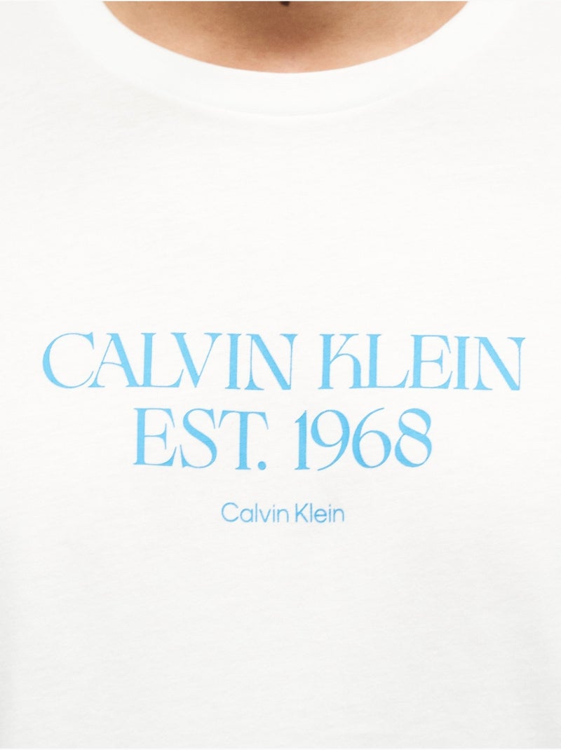 Camiseta de manga corta - Calvin Klein Blanco - Kiabi