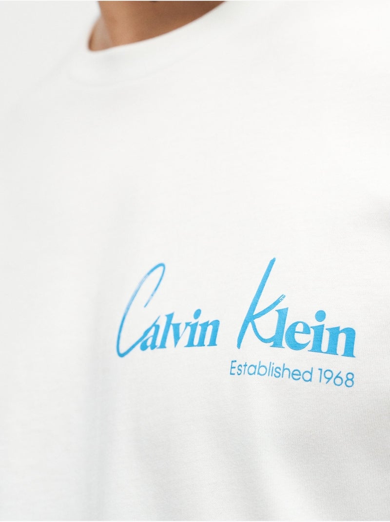 Camiseta de manga corta - Calvin Klein Blanco - Kiabi