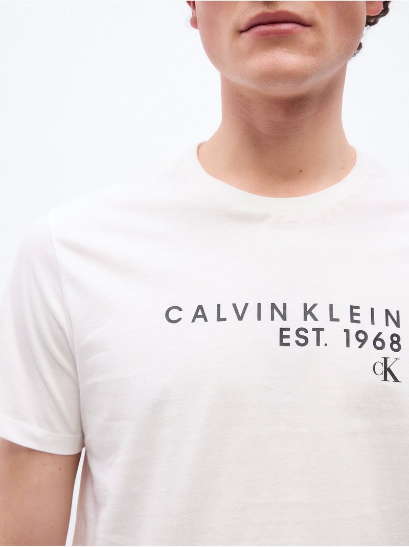 Camiseta de manga corta - Calvin Klein Blanco - Kiabi