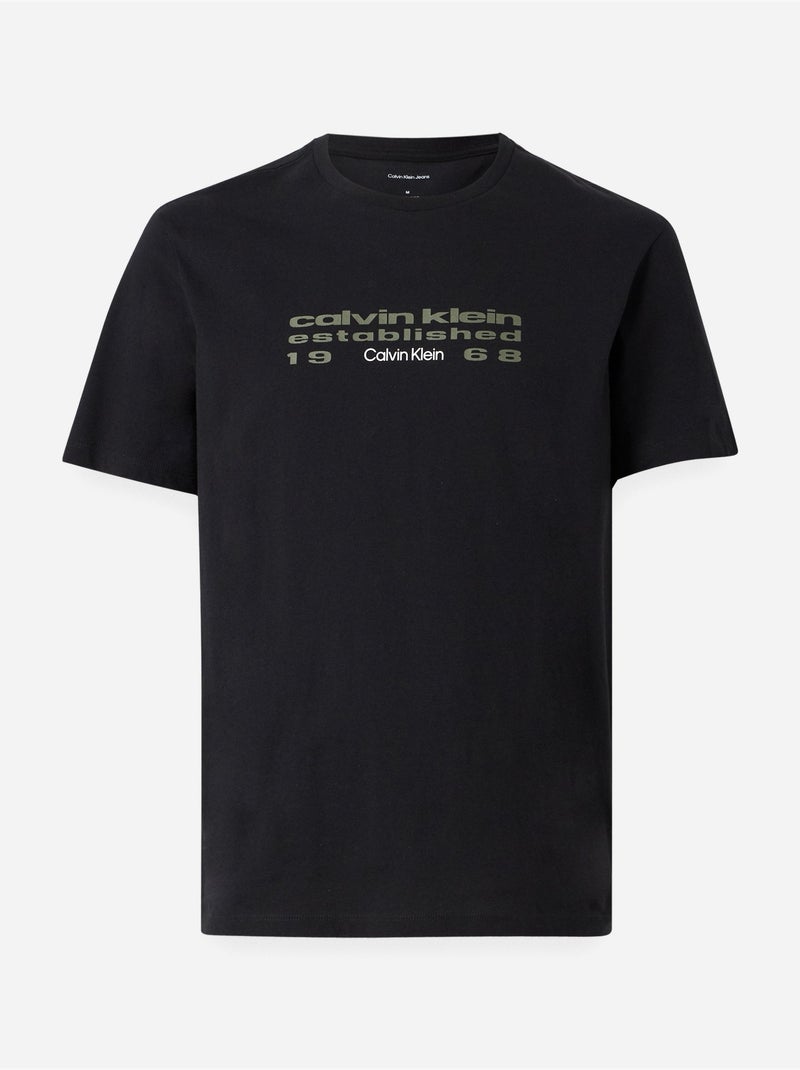 Camiseta de manga corta - Calvin Klein Negro - Kiabi