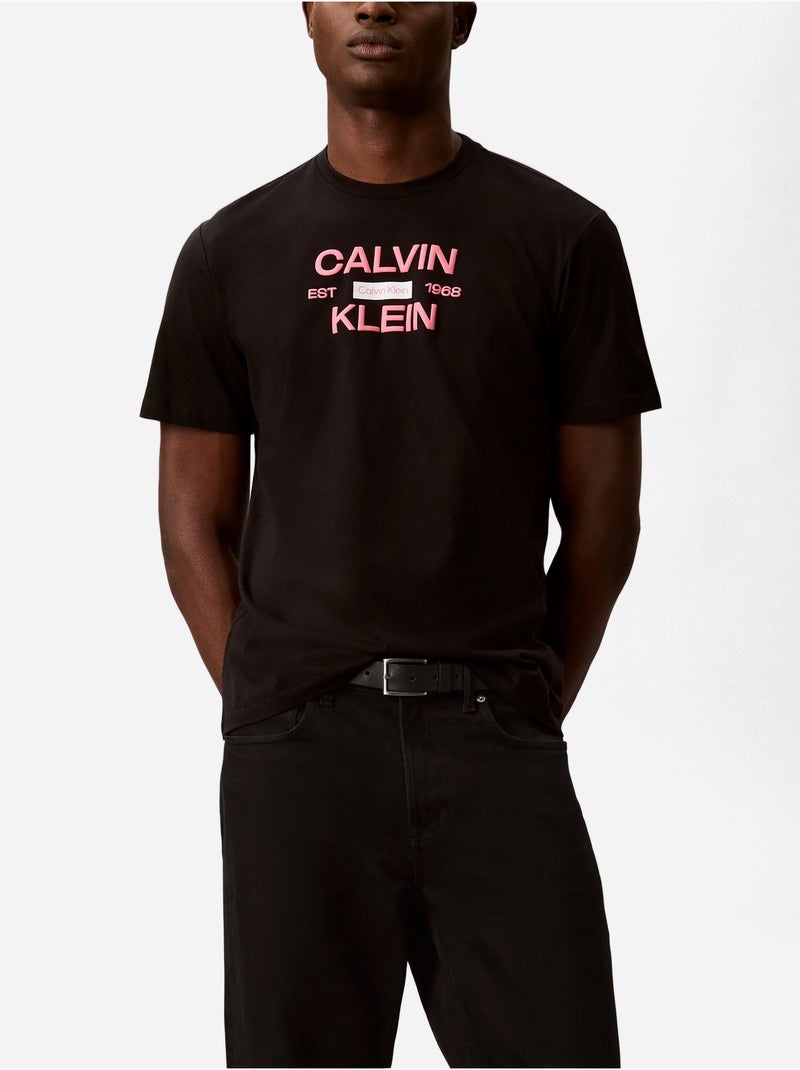 Camiseta de manga corta - Calvin Klein Negro - Kiabi