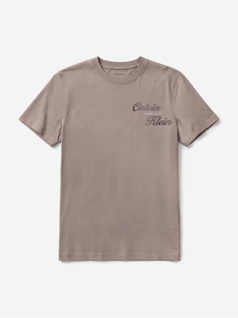 Camiseta de manga corta - Calvin Klein Taupe - Kiabi