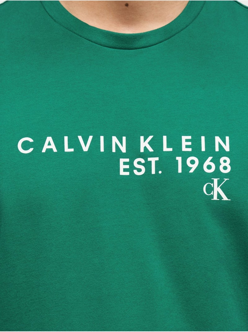 Camiseta de manga corta - Calvin Klein Verde oscuro - Kiabi