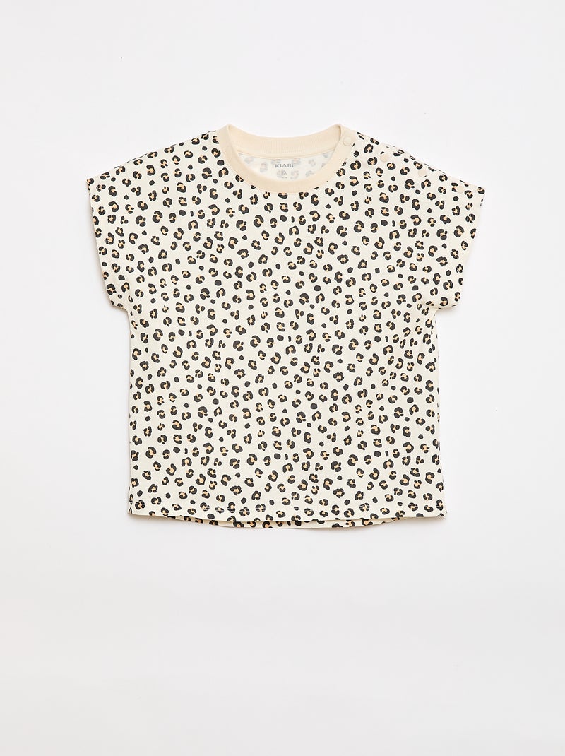 Camiseta de manga corta - Colección fácil de poner Beige - Kiabi