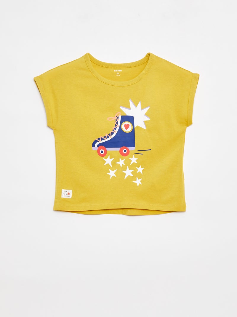 Camiseta de manga corta - Grafik Edition Amarillo - Kiabi