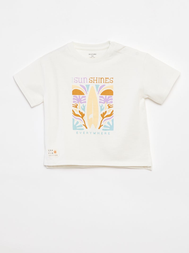 Camiseta de manga corta - Grafik Edition Blanco - Kiabi