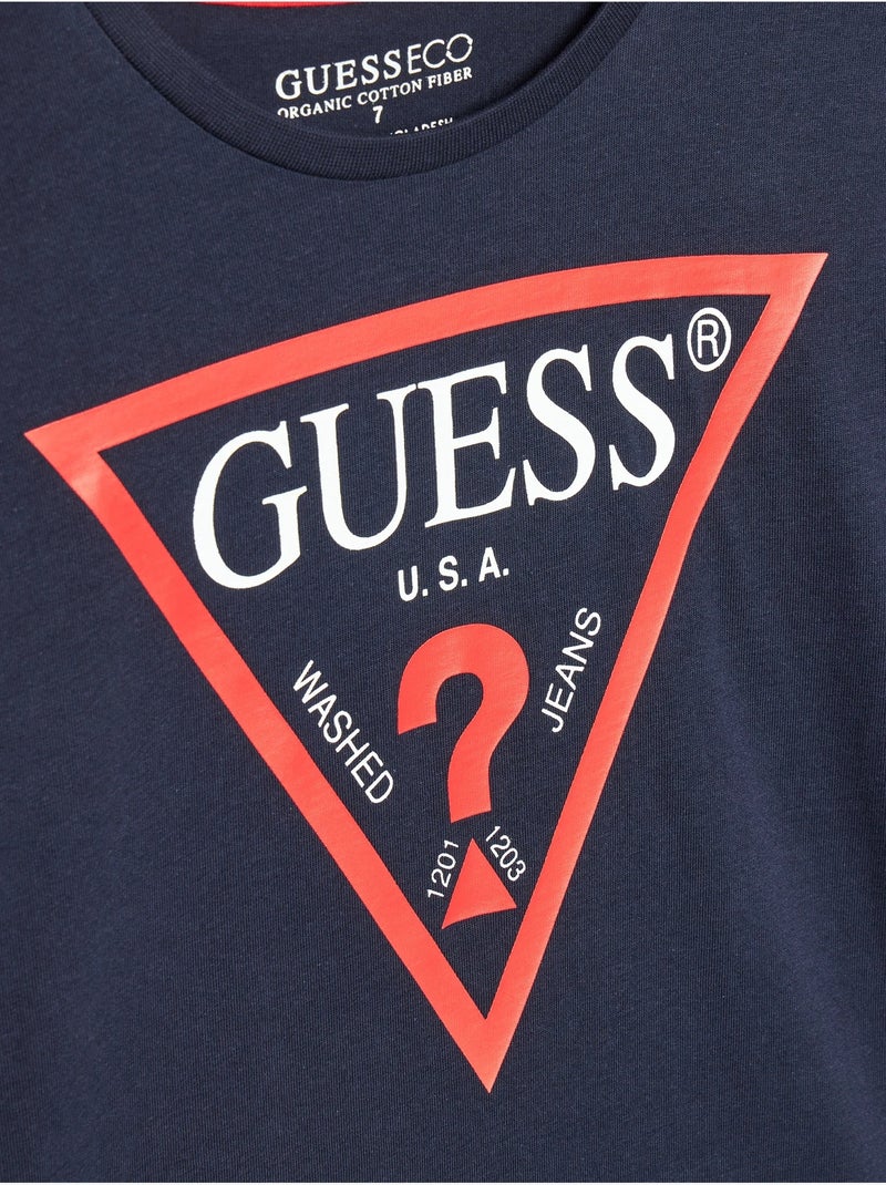 Camiseta de manga corta - Guess kids Azul marino - Kiabi