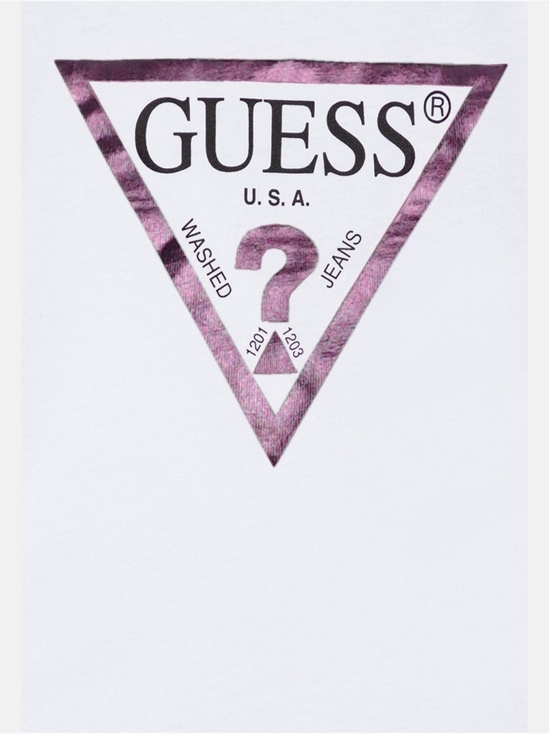 Camiseta de manga corta - Guess kids Blanco Perlado - Kiabi
