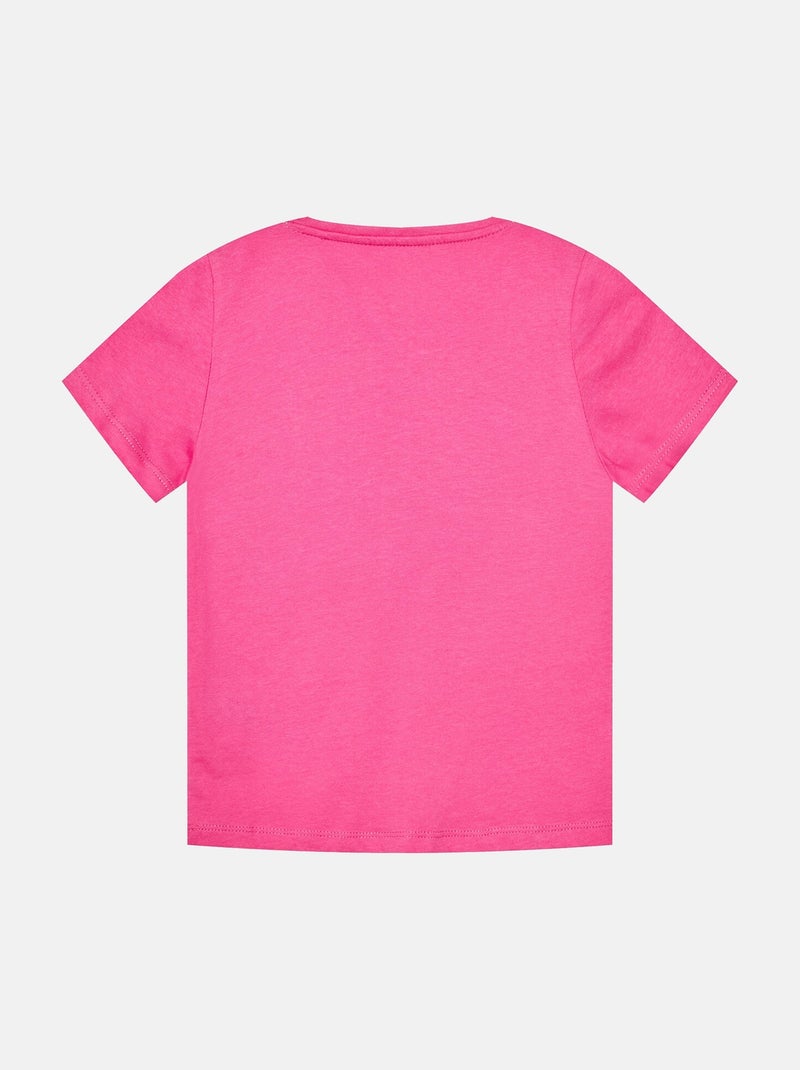 Camiseta de manga corta - Guess kids Rosa oscuro - Kiabi