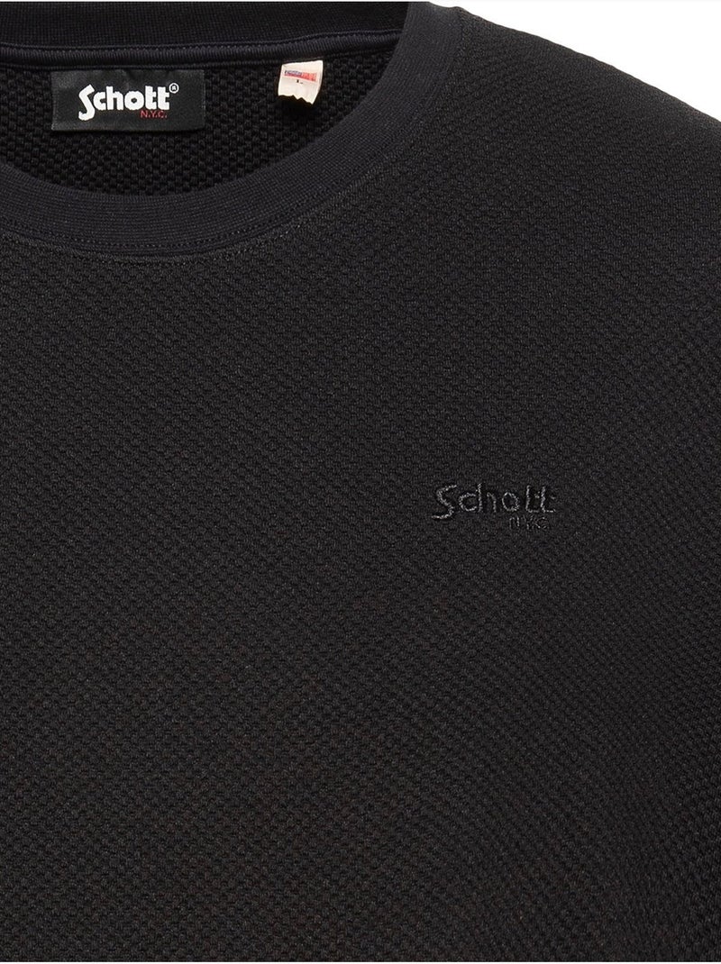 Camiseta de manga corta - Schott Negro - Kiabi