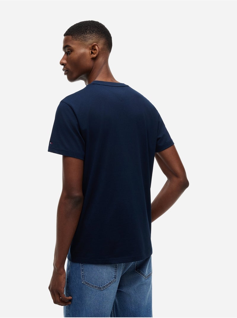 Camiseta de manga corta - Tommy jeans Azul oscuro - Kiabi