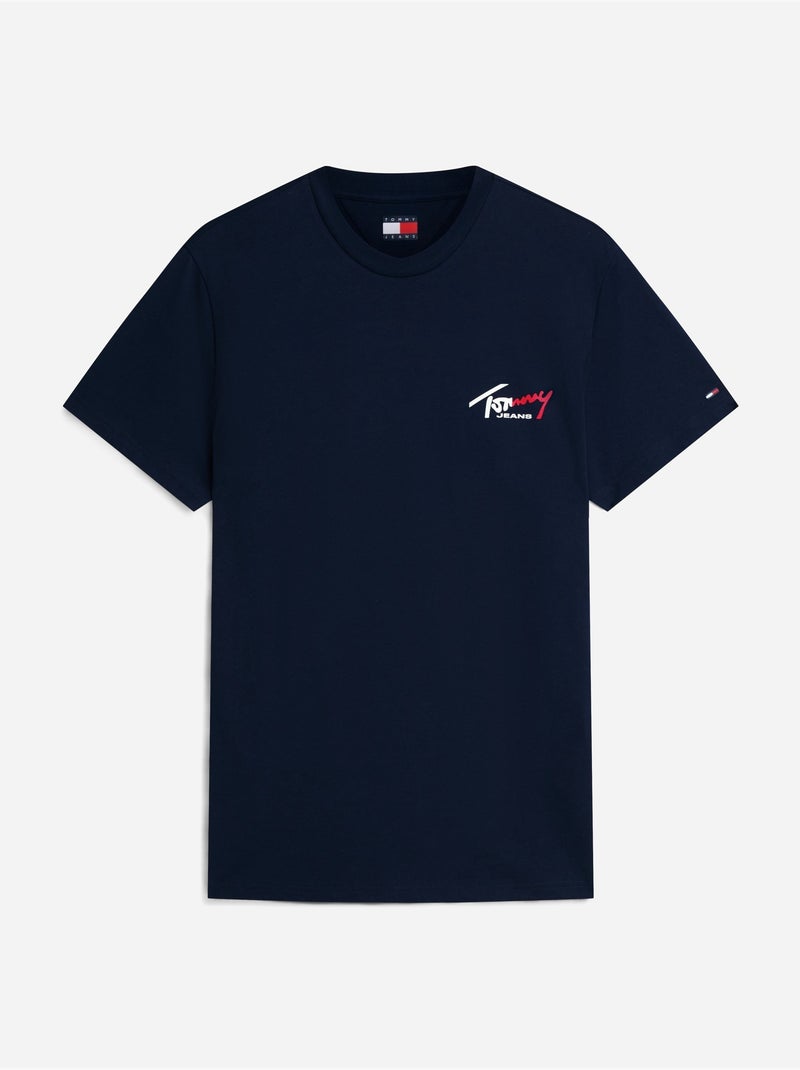 Camiseta de manga corta - Tommy jeans Azul oscuro - Kiabi