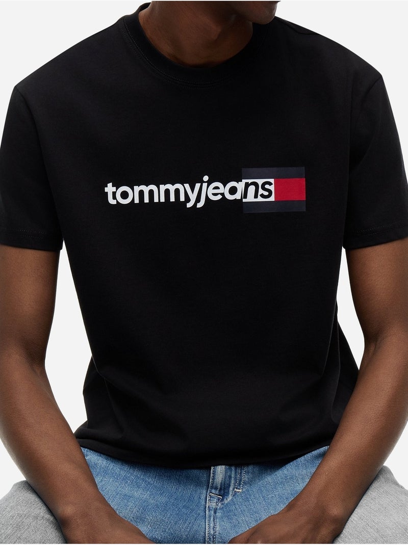 Camiseta de manga corta - Tommy jeans Negro - Kiabi