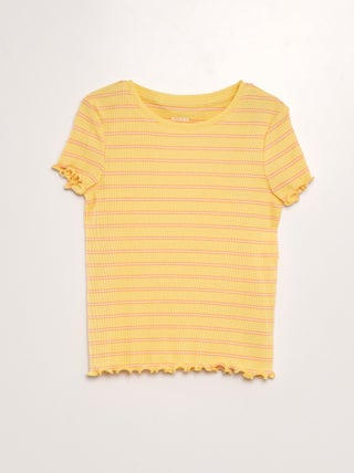 Camiseta de manga corta a rayas