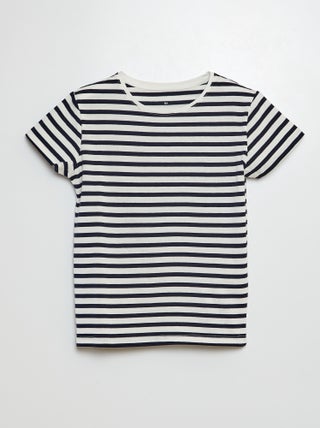 Camiseta de manga corta a rayas