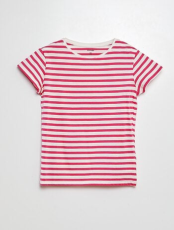 Camiseta de manga corta a rayas