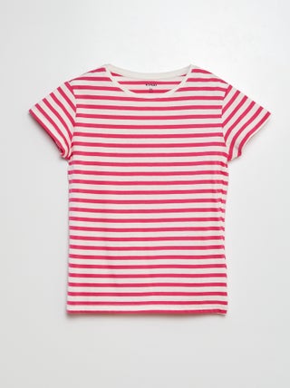 Camiseta de manga corta a rayas