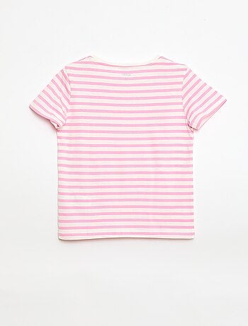 Camiseta de manga corta a rayas