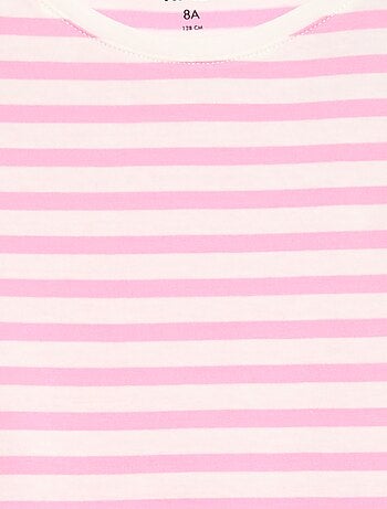 Camiseta de manga corta a rayas