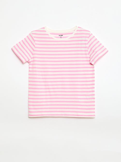 Camiseta de manga corta a rayas - Kiabi