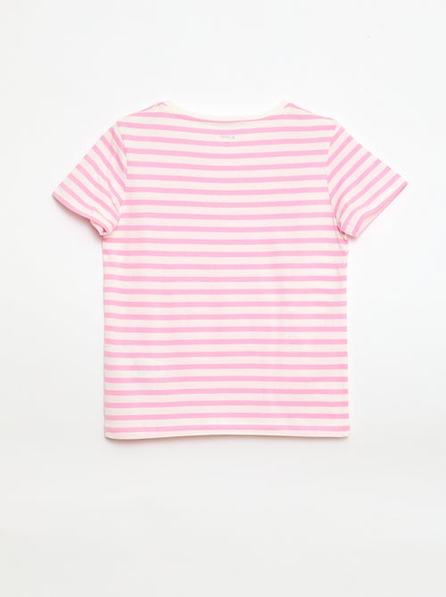 Camiseta de manga corta a rayas - Kiabi