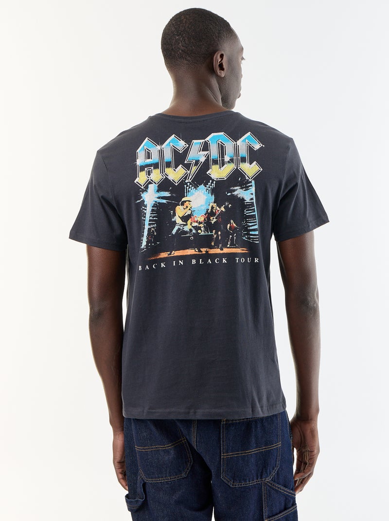 Camiseta de manga corta 'AC DC' Negro - Kiabi