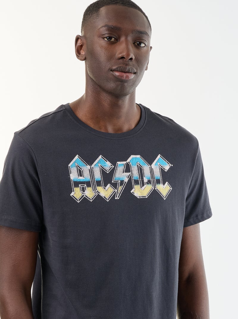 Camiseta de manga corta 'AC DC' Negro - Kiabi