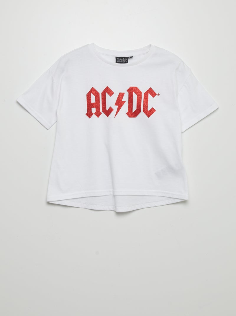 Camiseta de manga corta 'ACDC' BLANCO - Kiabi