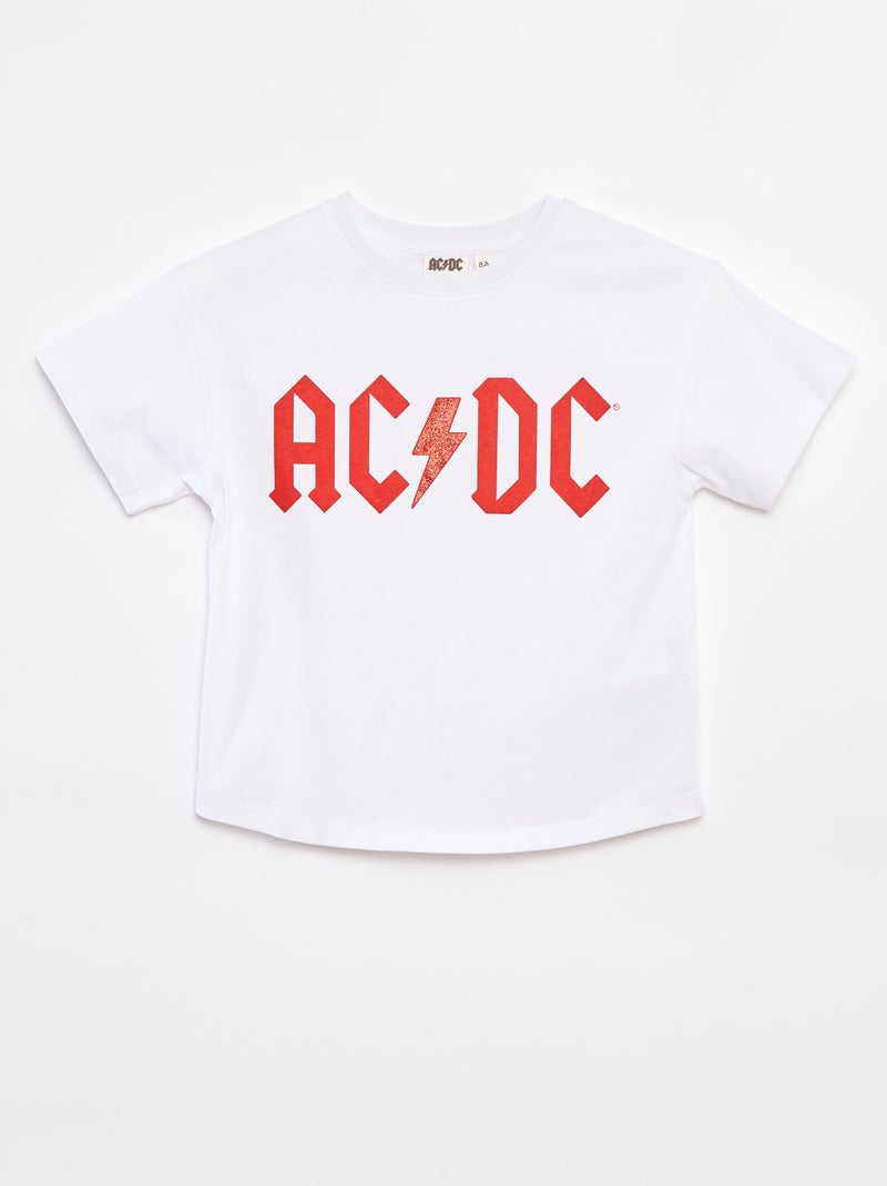 Camiseta de manga corta 'ACDC' BLANCO - Kiabi