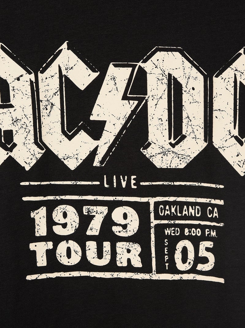 Camiseta de manga corta 'AC/DC' Negro - Kiabi